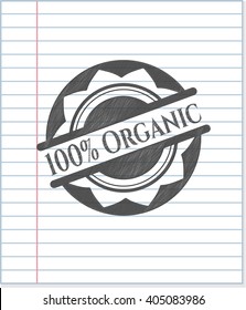 100% Dibujo de lápiz orgánico