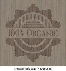 100% Organic realistic wooden emblem