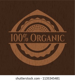 100% Organic retro style wooden emblem