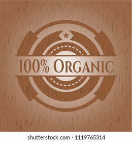 100% Organic retro wooden emblem