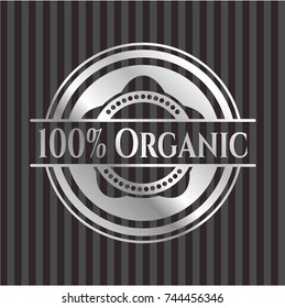 100% Organic silver shiny badge