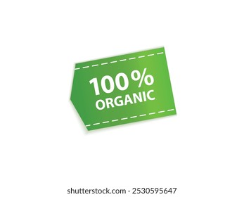 100 organische Etiketten auf weißem Hintergrund. 100% Organic Tag Lebel. 100 %-Tag-Etikett auf weißem Hintergrund | Bio-Produkt-Etikettendesign | 100% Label Tag Vector