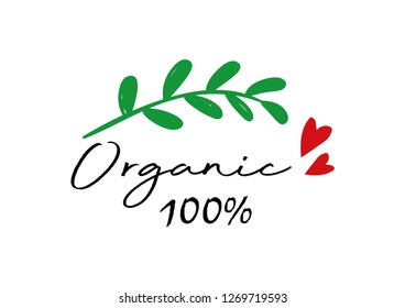 100% Organic Text