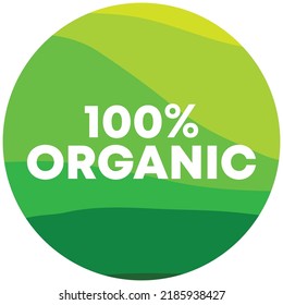 100% organic vector design for promo sign label or product