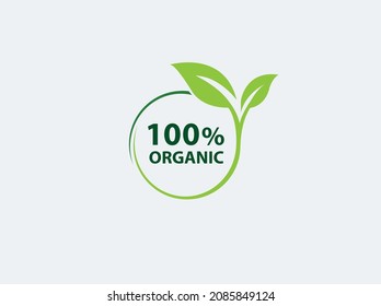 Icono vector orgánico 100%. concepto de ecología.
