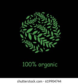100% organic vector illustration.