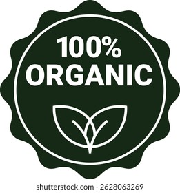 100% organic vector illustration design