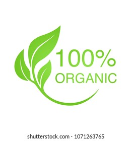 100% organic vector logo design.