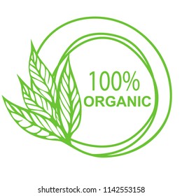 100% organic vector logo design.