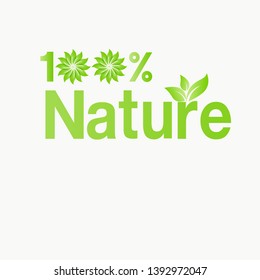 100% organic vector logo design