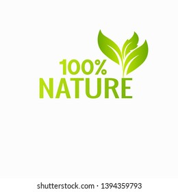 100% organic vector logo design