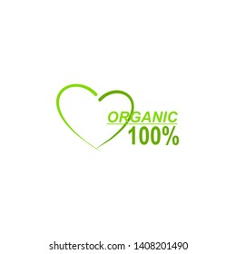 100% organic vector logo design.