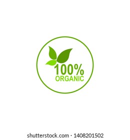 100% organic vector logo design.