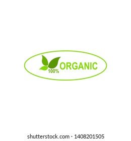 100% organic vector logo design.