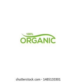 100% organic vector logo design template.