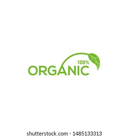 100% organic vector logo design template.