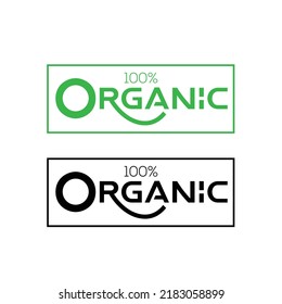 100% Organic Vector Logo Design 2022.