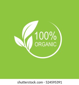 100% Organic Vector Logo Design.