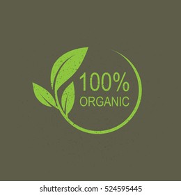 100% organic vector logo design.