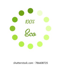 100% organic vector logo design.