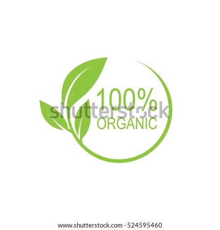 100% organic vector logo design.
