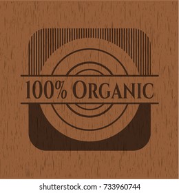 100% Organic vintage wood emblem