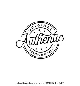 100% Original and Authentic hand written lettering for label, badge, Apparel logo design template