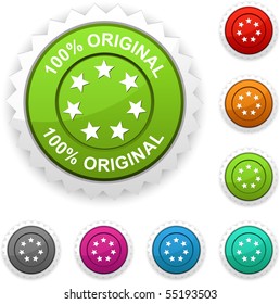 100% Original-Prämientaste. Vektorgrafik.