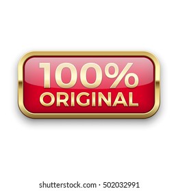 100% original golden badge, vector