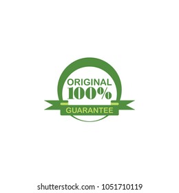 100% original guarantee label design vector