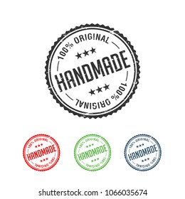 100% Original Handmade Authentic Label Badge vector