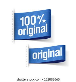 100% original product labels. Vector.