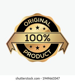 100% ORIGINAL PRODUCT logo badge design