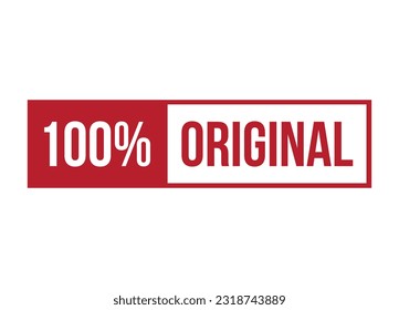 Ilustración de banner vectorial rojo 100% original aislada en fondo blanco