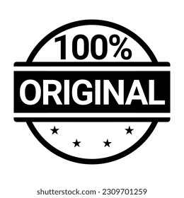 100% Original Rubber Stamp. 100% Original Grunge Stamp Seal Vector Illustration. Original rubber stamp and certified quality rubber seal stamps set. 