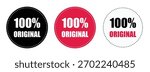 100% Original stamp Label Badge vector. 100% original stamp logo. Round quality product guarantee logo collection.