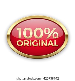 100% original vector badge, gold