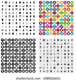 100 packaging icons set vector in 4 variant for any web design isolated on white