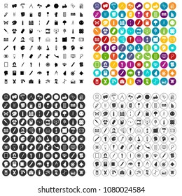 100 paint icons set vector in 4 variant for any web design isolated on white
