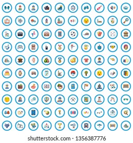 100 partnership icons set. Cartoon illustration of 100 partnership vector icons isolated on white background