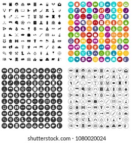 100 passion icons set vector in 4 variant for any web design isolated on white