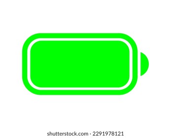 100 % Batterieladung flacher Icon-Vektorgrafik.
