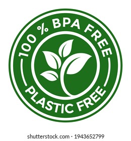 100 percent BPA free badge logo template. This design suitable for product