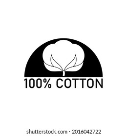 100 Percent Cotton Fabric Vector Label Stock Vector (Royalty Free ...