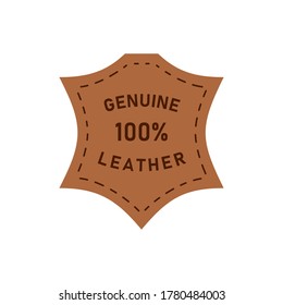 100 percent genuine leather logo vector icon illustration - Shutterstock ID 1780484003