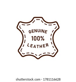 100 percent genuine leather logo vector icon illustration - Shutterstock ID 1781116628