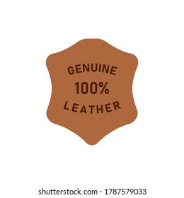 100 percent genuine leather logo vector icon illustration