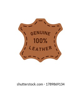 100 percent genuine leather logo vector icon illustration - Shutterstock ID 1789869134