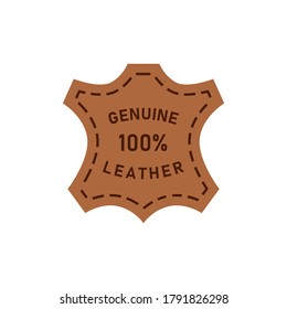 100 percent genuine leather logo vector icon illustration - Shutterstock ID 1791826298