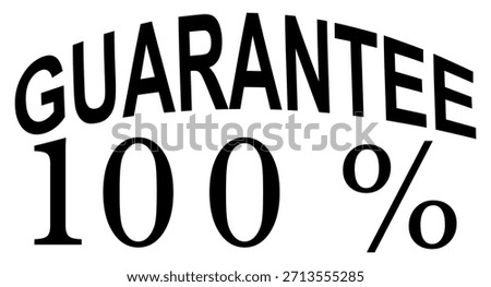 100 percent guarantee badge vector icon in black and white.